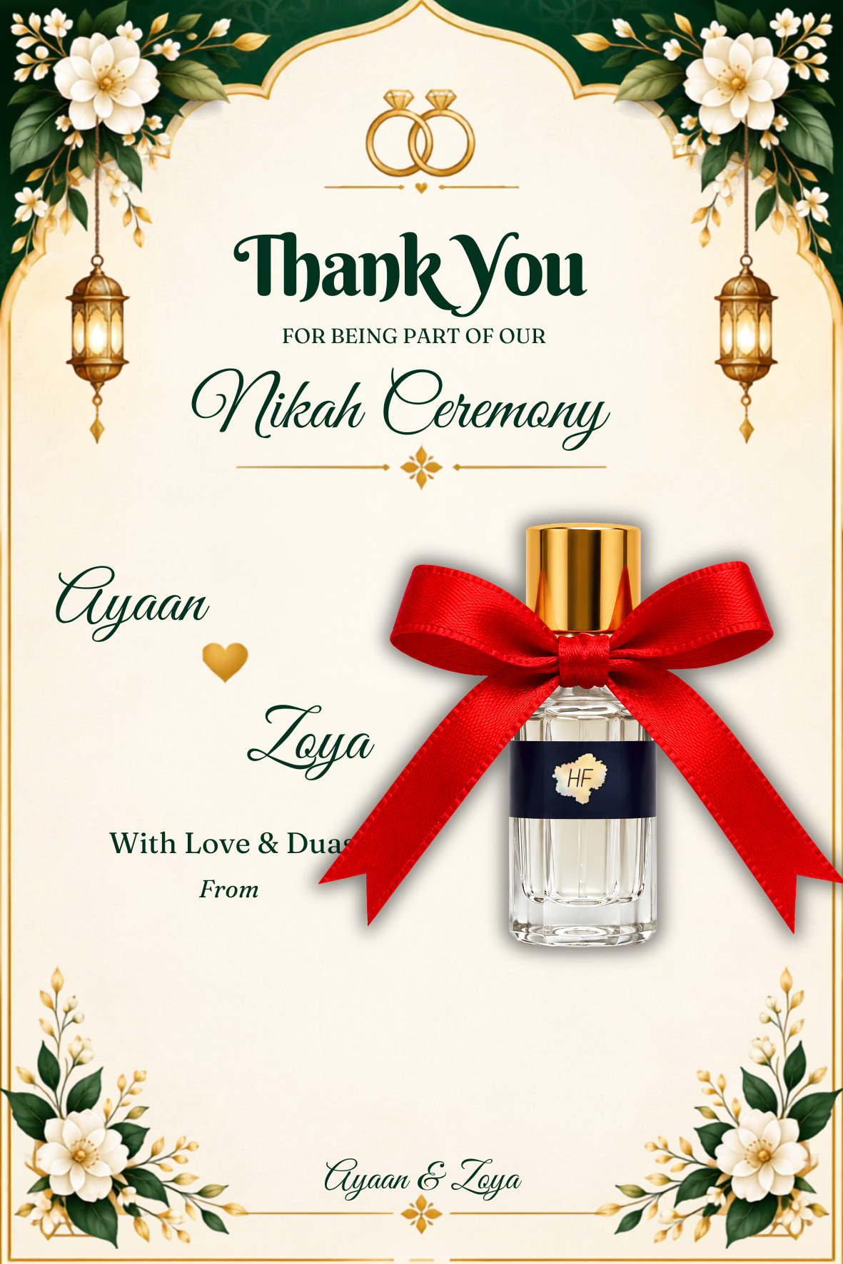 HF Attar Nikah Cards
